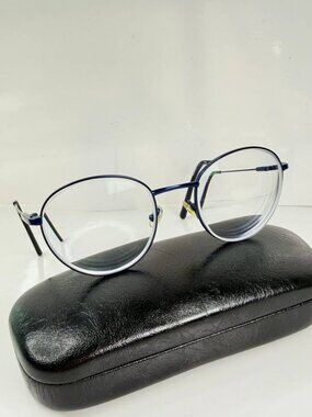 Bulova Titanium Tikal Round Eyeglasses – Indigo Blue